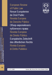 Cover of European Review of Public Law, vol. 37, no 2, 136 (2025)